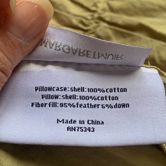 2 MargaretMuir Decorative Pillowcases for Large 25” pillows- light green-square - Picture 7 of 14